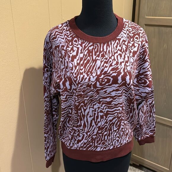 Madewell (Re)sourced Cotton Oversized Sweatshirt in Tigerized Print. NWOT. XS. - Picture 4 of 9